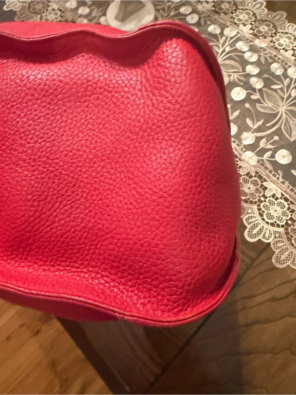 MCM Red Leather Bucket Bag - Picture 5 of 13